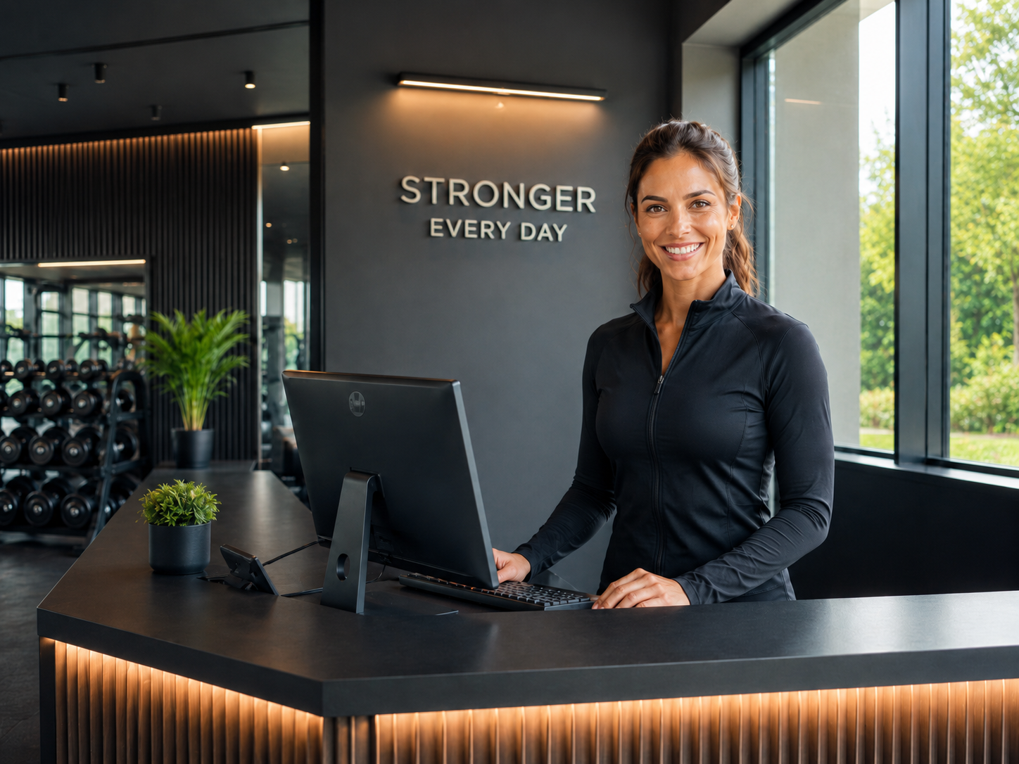 Helles, modernes Fitnessstudio